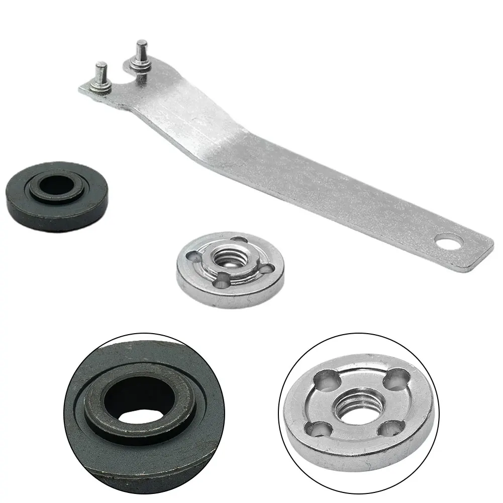 

3pcs M10Angle Grinder Flange Spanner Metal Lock Nut Thread Replace For Angle Grinder Inner Outer Flange Nut Set Tool And Wrench