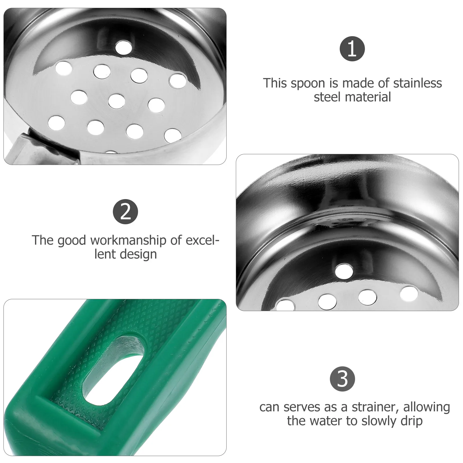 

Sauce Spoon Scoop Spread Dipping Ladle with Holes Metal Spoons Pizza Serving Measurement for Salad