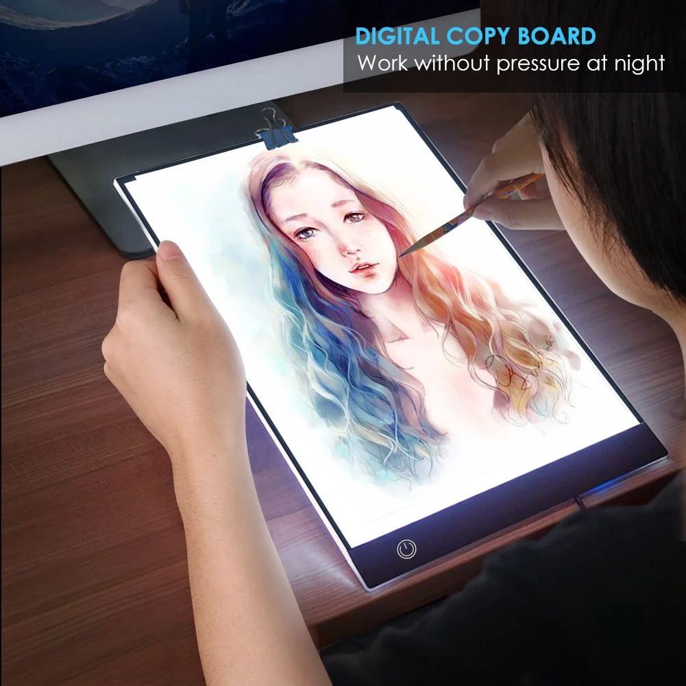 A4 Digital Graphics Tablet LED Drawing Board Light Box Tracing Copy Pad A3 A4 A5 Drawing Pad