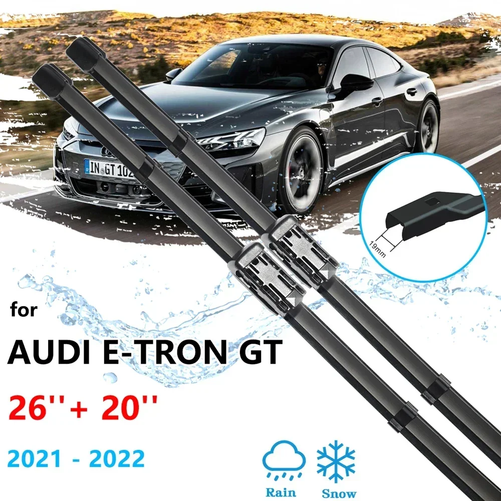 For Audi E-tron GT 2021 2022 Accessories Front Wiper Blades Rubber Windshield Windscreen Auto Window Cutter Cleaning Replacement