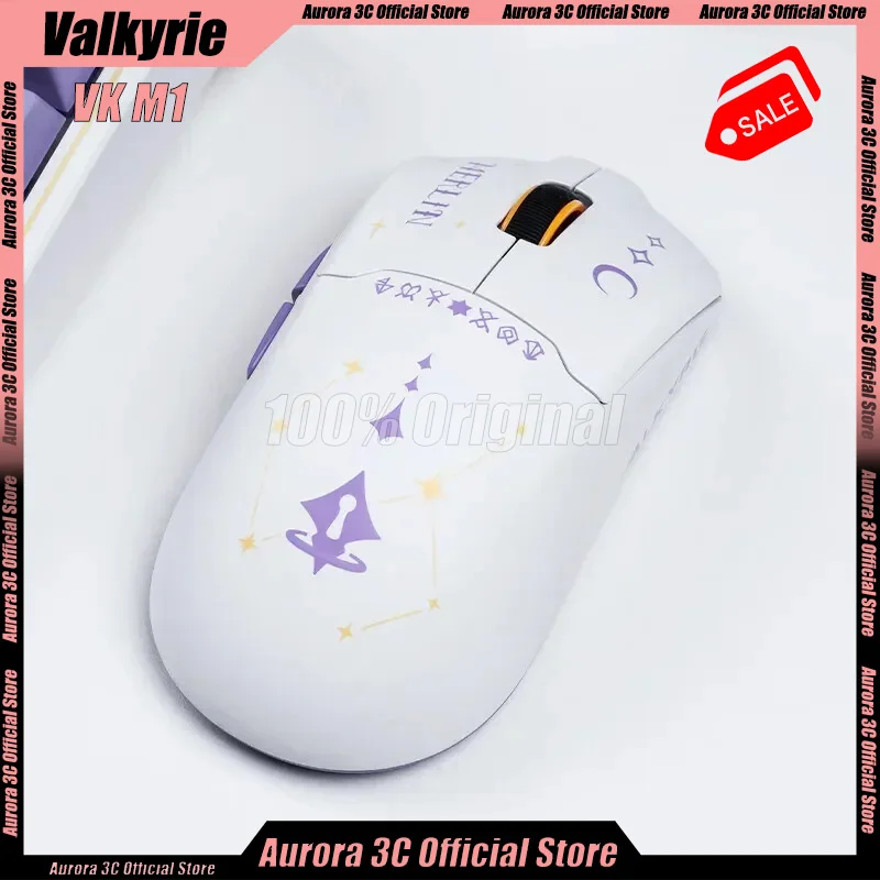 VALKYRIE VK M1 Gaming Mouse With 4K 3 Mode 2.4G Charging Base Wireless Bluetooth Mouse 58G Lightweight PAW3395 Gaming Mouse Gift