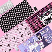 Cute Cartoon K-Kuromi Custom Skin Thickened Mouse Pad Oversized Gaming Keyboard Notebook Table Mat