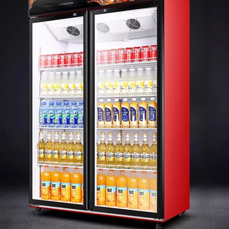 

Display Double door refrigerated display commercial beverage fruit fresh-keeping Single door vertical freezer