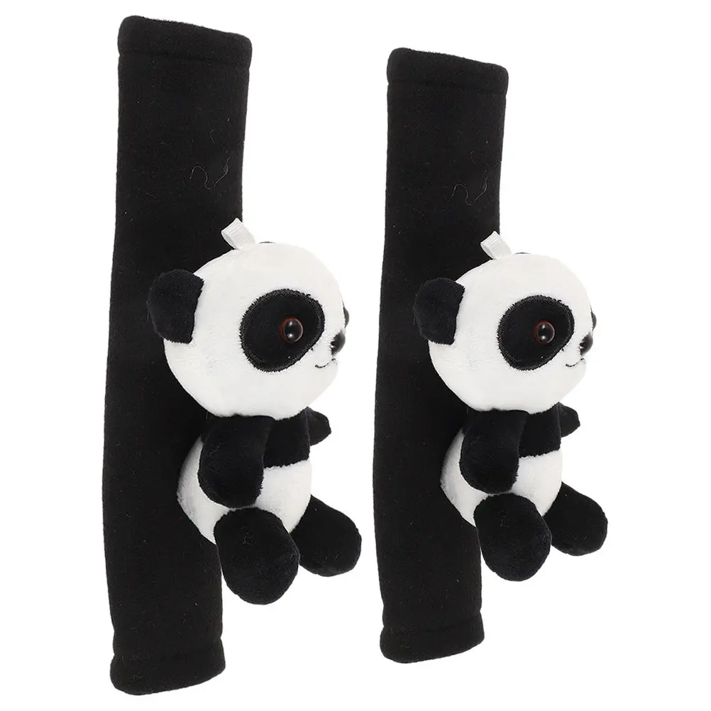 

1Pair Panda Shaped Car Seat Shoulder Pads Adorable Design Comfort Cushioning Non Slip Fit Universal Auto Seat Strap Covers Cute