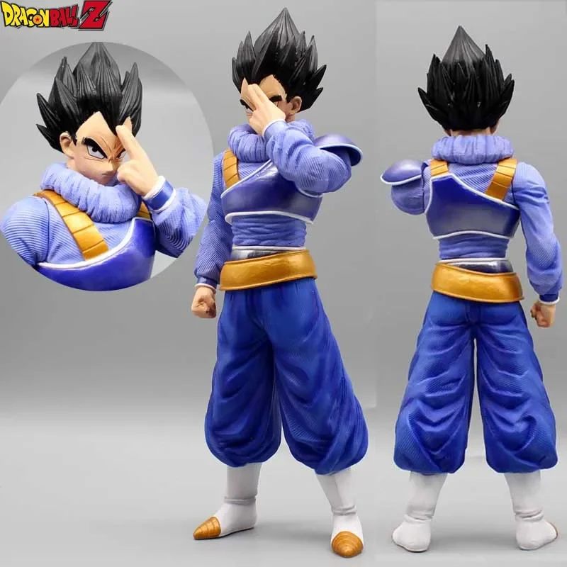 29cm  Anime Dragon Ball Pvc Collection Figure Space Suit Vegeta Teleport Posture Gk Trendy Figure Model Ornament Toy