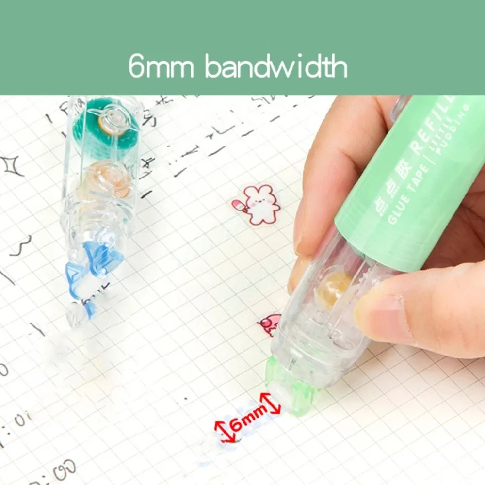 Double-sided Adhesive Press Spot Glue Pen High Viscosity Replaceable Core Correction Tape Glue Tape Stationery Large Capacity