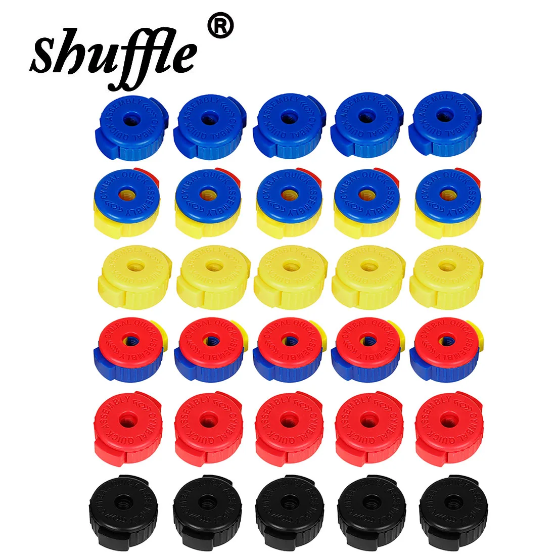 5 Pcs Drum Kit Cymbal Knobs Disassembly Knob Push Button Design Easy Installation Percussion Instruments Replacement Accessories