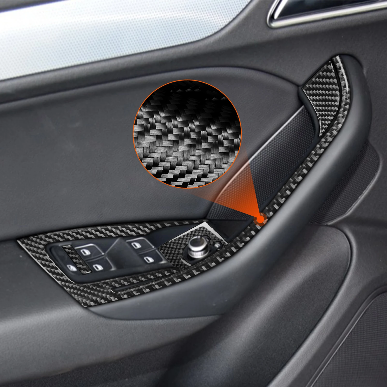 Para audi q3 2015 2016 2017 2018 adesivo interior de fibra carbono painel console central painel mudança engrenagem estilo acessórios do carro