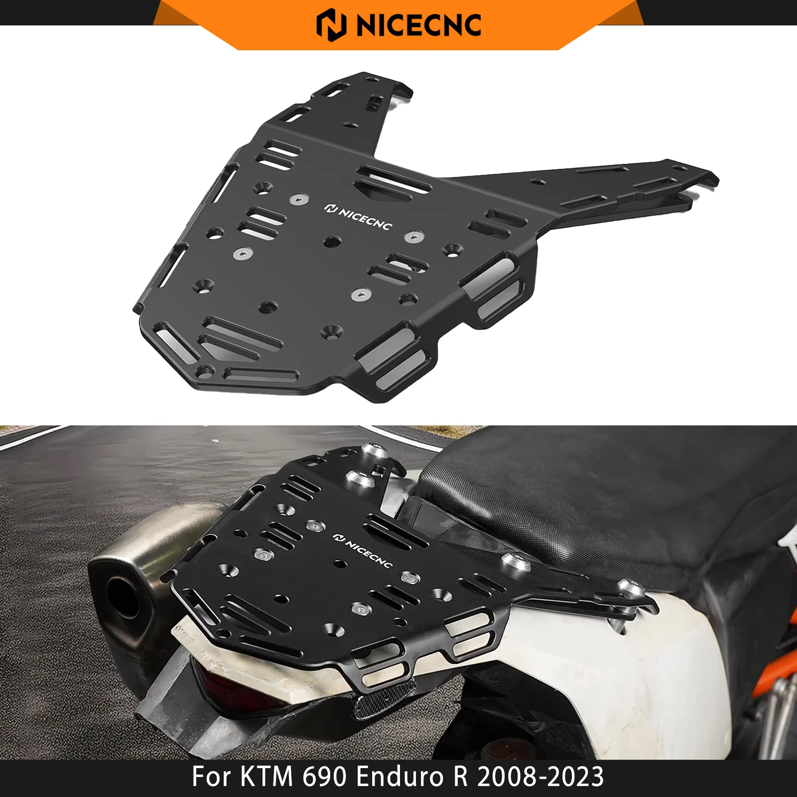 NICECNC For KTM 690 Enduro R 2008-2023 2022 2021 2020 2019 2018 2017 2016 2015 2014 2013 Motorcycle Rear Luggage Rack Cargo Rack
