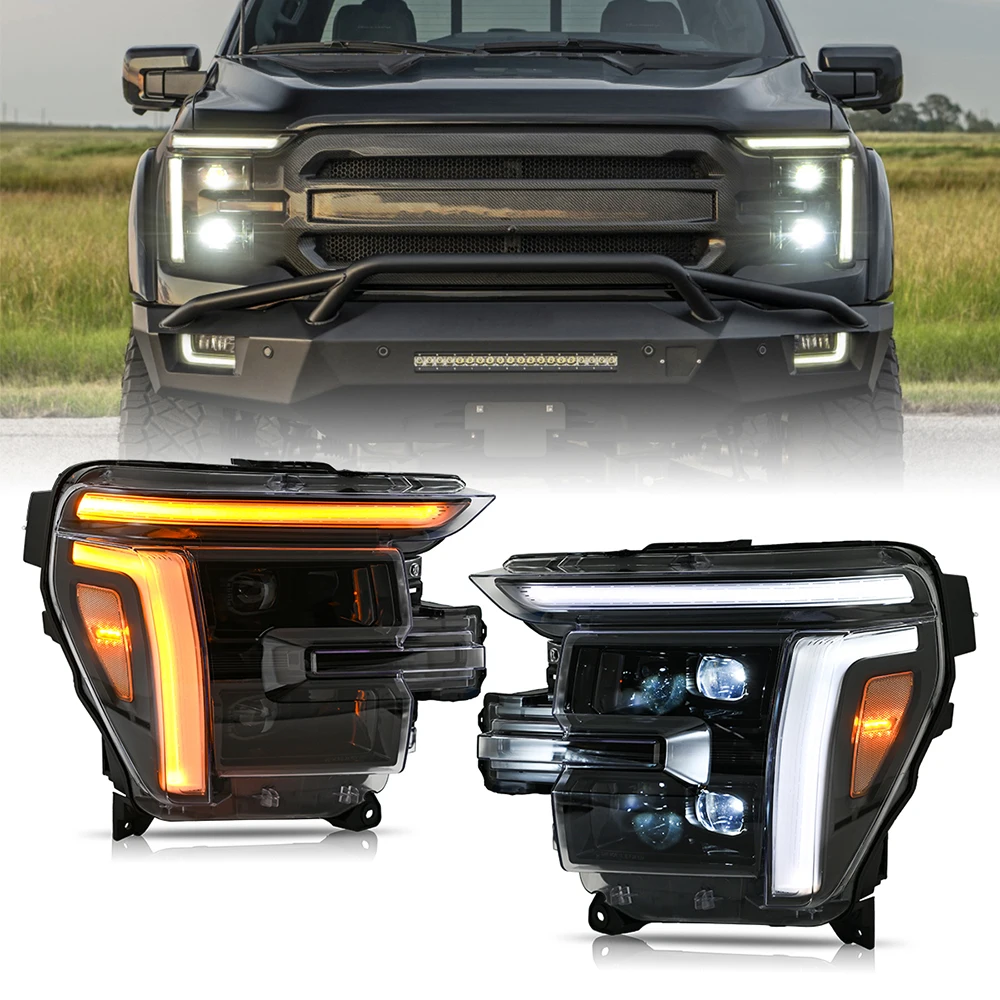 

Head Light Assembly For Ford F150 2024-2026 Lariat King Ranch Platinum Raptor Front Headlamp Plug And Play Direct Fit