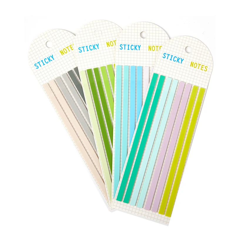 160Pcs Color Stickers Sticky Strips Transparent Fluorescent Index Tabs Flags Stationery Children Gifts School Office Supplies