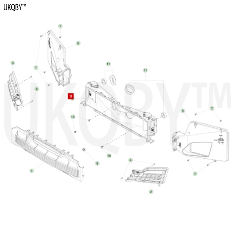Suitable for Te sl a car accessories MODELS grille cover water tank base 1058073-00-B