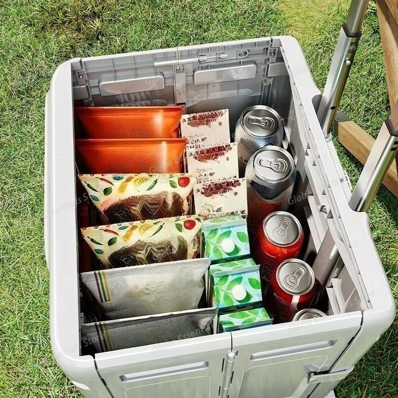 Outdoor Camper Portable Trolley Trolley Travel Picnic Folding Large Capacity Camper