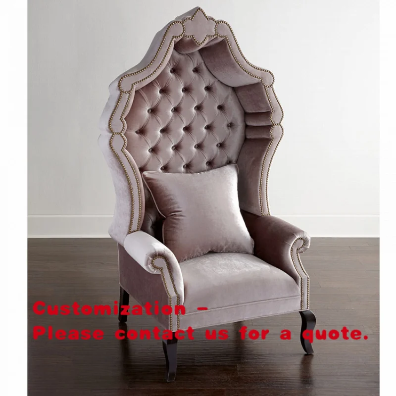 custom.Yicheng Beauty Modern American Retro Living Room Single Sofa Hotel Club Model Room High Back Chair Sale