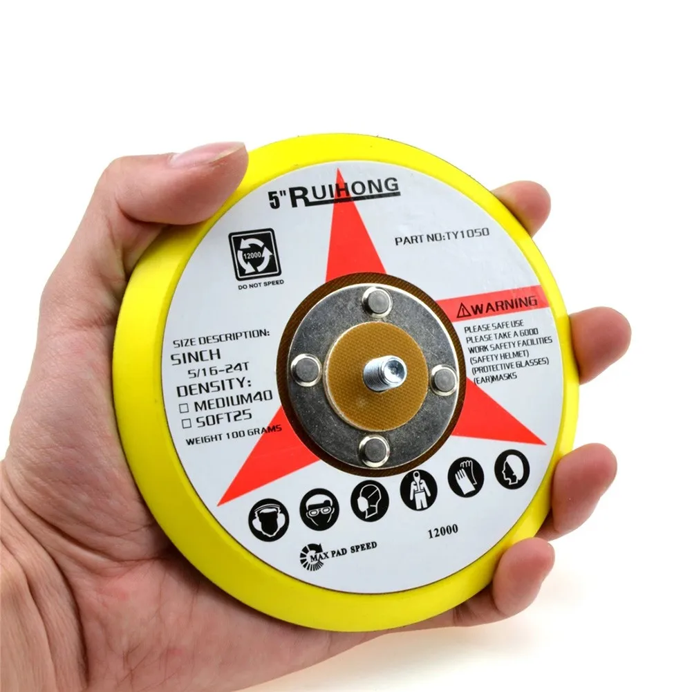 

1pc 5 Inch 125mm Sanding Pad Dual Random Orbital Sander Polishing Wheel Backing Pad Plate Grinder Power Tools