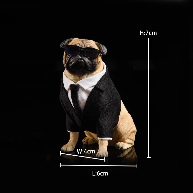 

1/6 Scale Lovely Pug Dog Model Animal Models for 12Inch Action Figures Scene Accessory Toys Collection Gift Hobbies