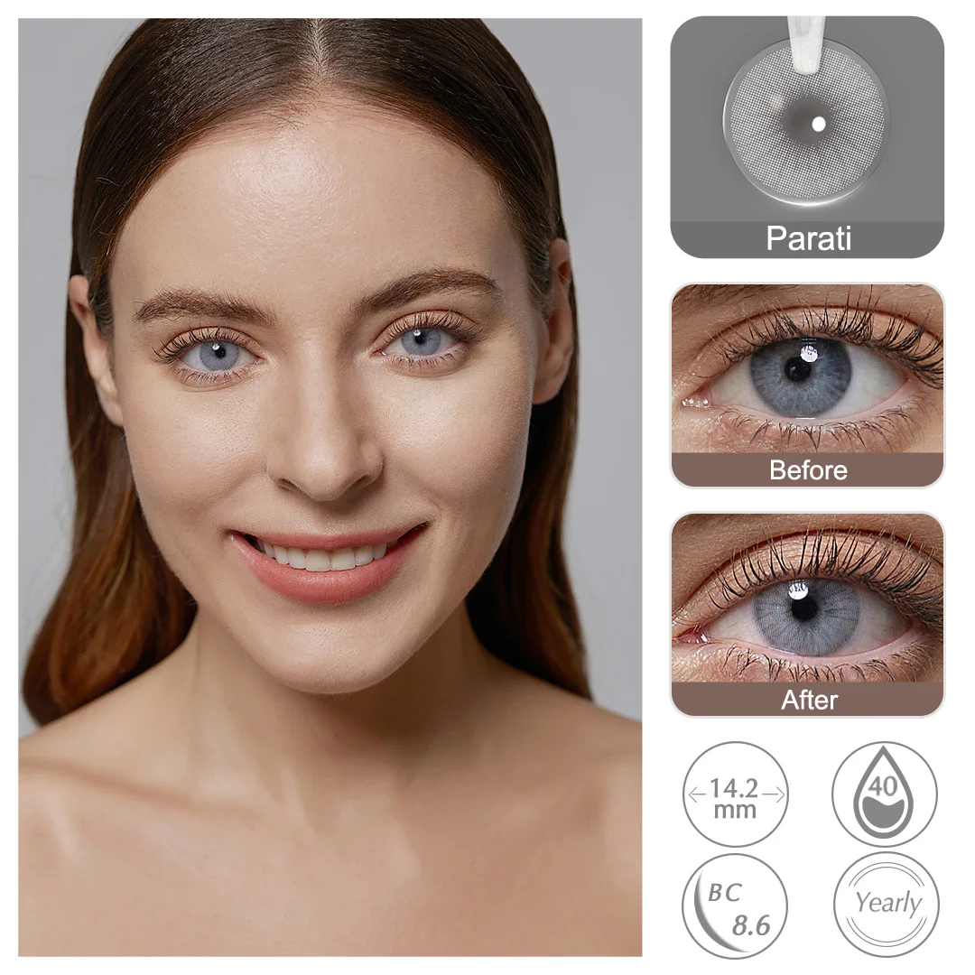 FRESHGO 14.2mm Yearly Copacabana/Buzios Natural Colored Contact Lenses For Eyes High Quality Fit For Daily Wear Gentle/Beauty