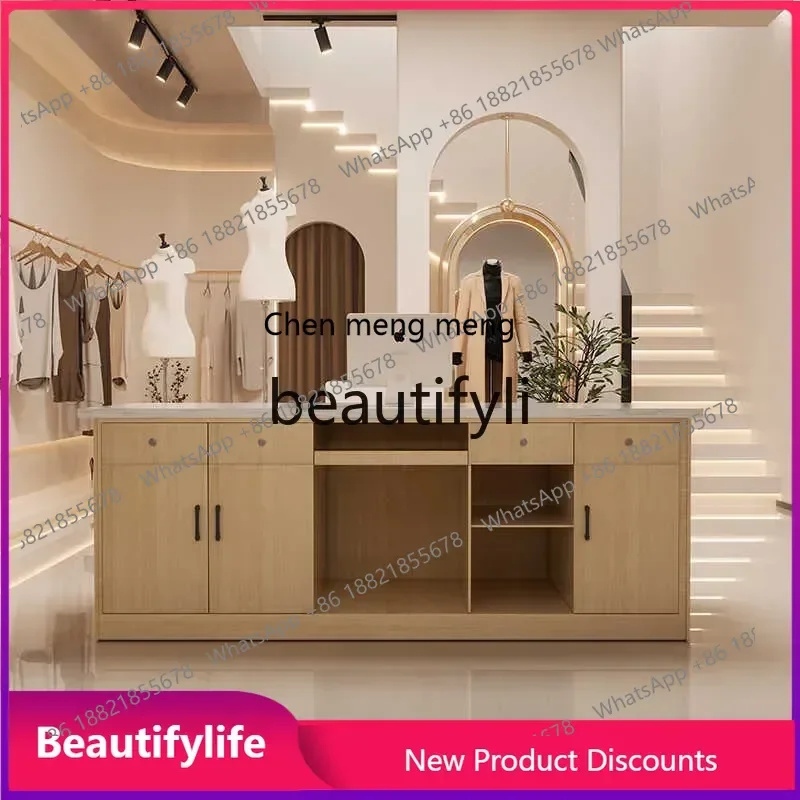CC Painted Overall Foot Bath Shop Cashier Counter Small and Medium-sized Bar Counter Advanced Front Desk Reception Desk