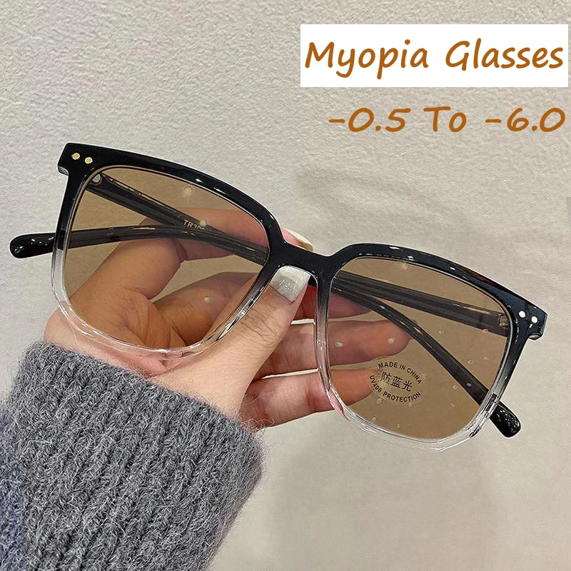 

Ladies Outdoor Sunglasses Photochromic Myopia Glasses Unisex Fashion Men Women Near-sighted Eyewear Diopter 0 To -6.0 Eyeglasses