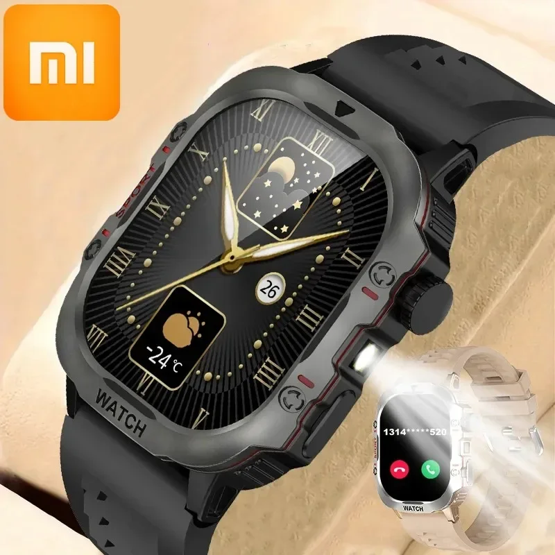 Смарт-часы Xiaomi для всех мужчин, HD сенсорный экран, Bluetooth, умные часы с вызовом, мультиспортивный режим, мониторинг здоровья, водонепроницаемые умные часы