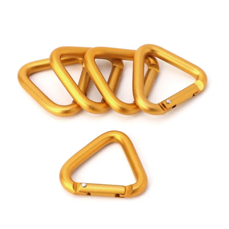 5 Pcs Aluminum Alloy for Triangle Carabiner Hanging Hook Buckle Outdoor Accessor