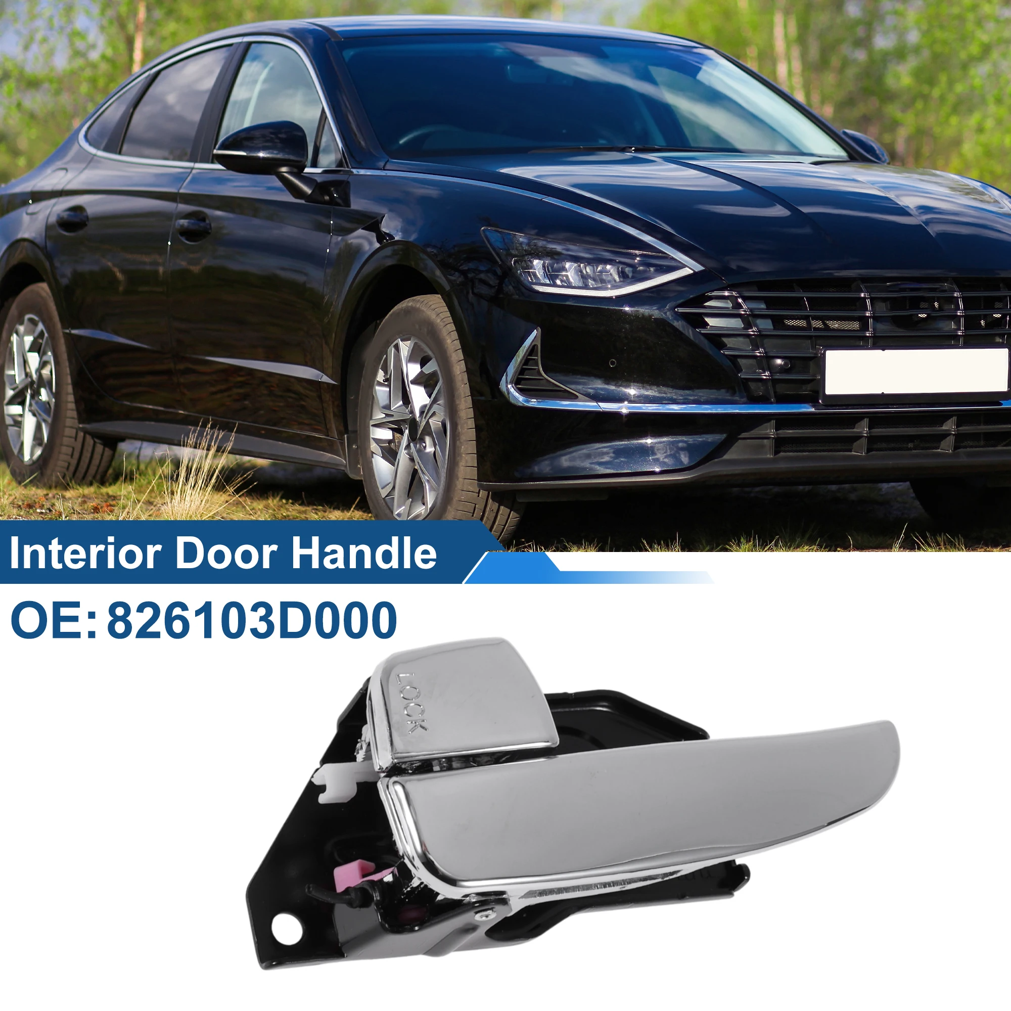 

UXCELL передняя ручка со стороны водителя, задняя левая сторона пассажира, внутренняя дверная ручка для Hyundai Sonata, внутренняя дверная ручка No 826103D000