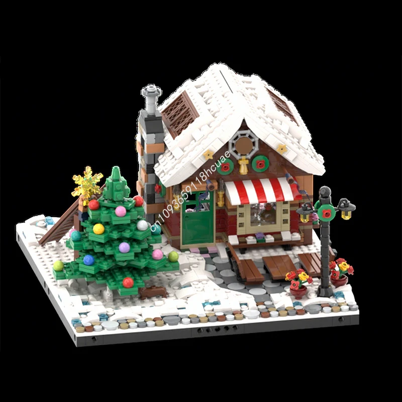 

1382pcs MOC Elf Cafè for Elf Winter Village Christmas Relaxing DIY Gift Building Blocks Perfect for Creative Adults