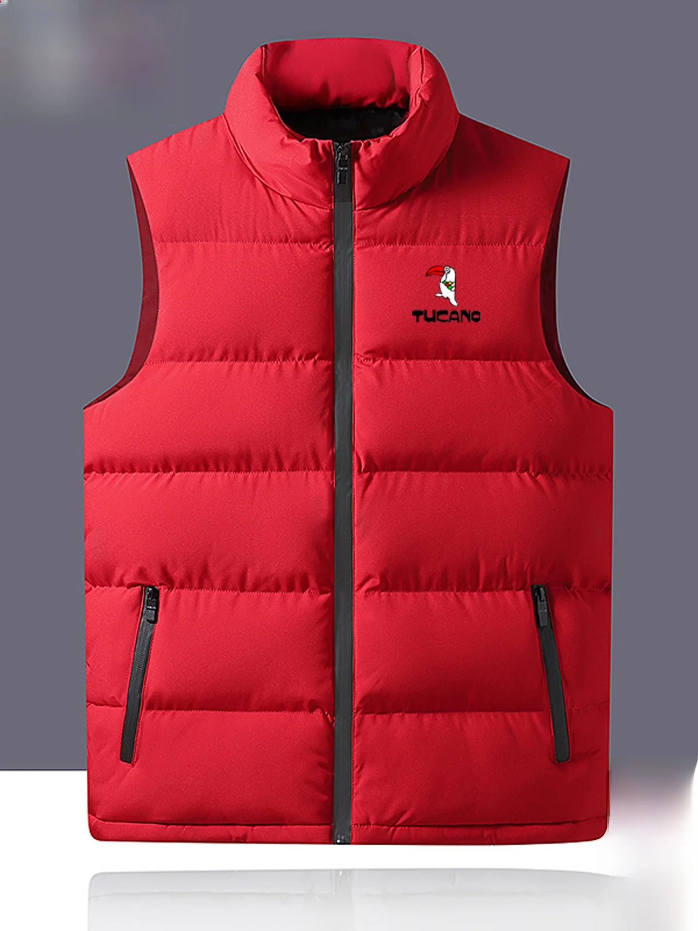 سترة رجالية شبابية من توكانو محشوة بالقطن، جاكيت دافئ بياقة عالية، ملابس خارجية مبطنة بالفرو مع سحاب، معطف سميك للخريف والشتاء #2