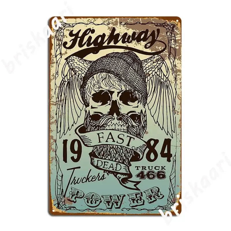 Highway Power 1984 Metal Sign Plaques Mural Customize Cinema Garage Tin sign Poster