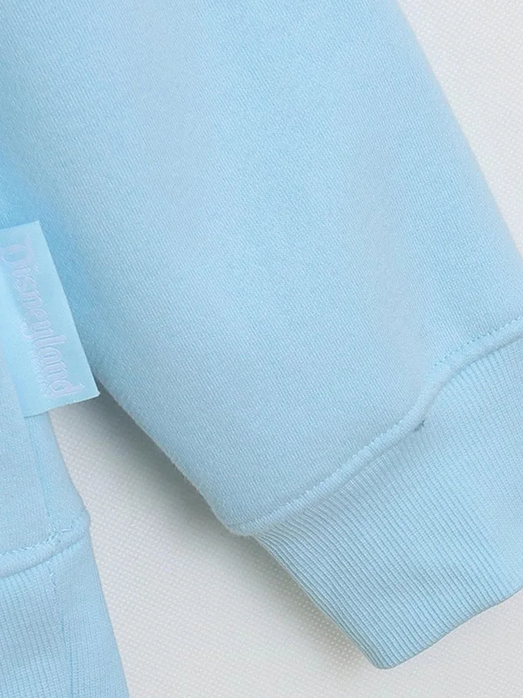 ديزني التطريز ديزني لاند رسالة البلوز القلعة الكرتون طباعة ميكي ميني الأسرة أزياء المرأة البلوز للجنسين الصوف جديد