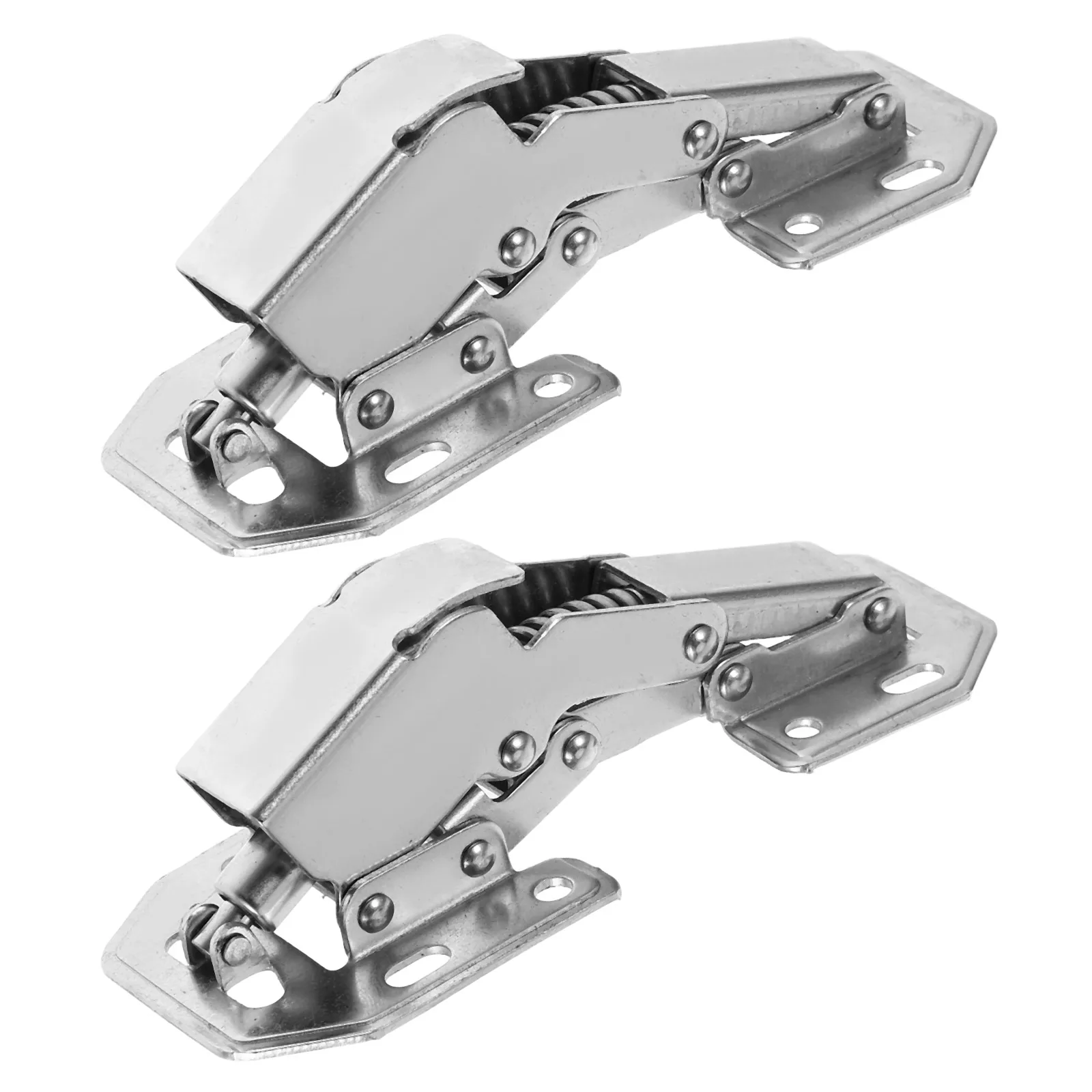

2pcs Stainless Steel Buffer Hinges Heavy Duty Soft Closing Spring Loaded For Cabinet Doors Wardrobe Cupboard Door Hinge Opening