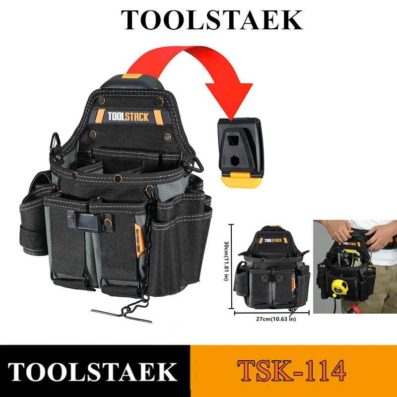 

Comprehensive Professional Electrician Tool Pouch Washable Oxford Cloth Electrician Tool Kit Durable Storage Tool Belt Pouch