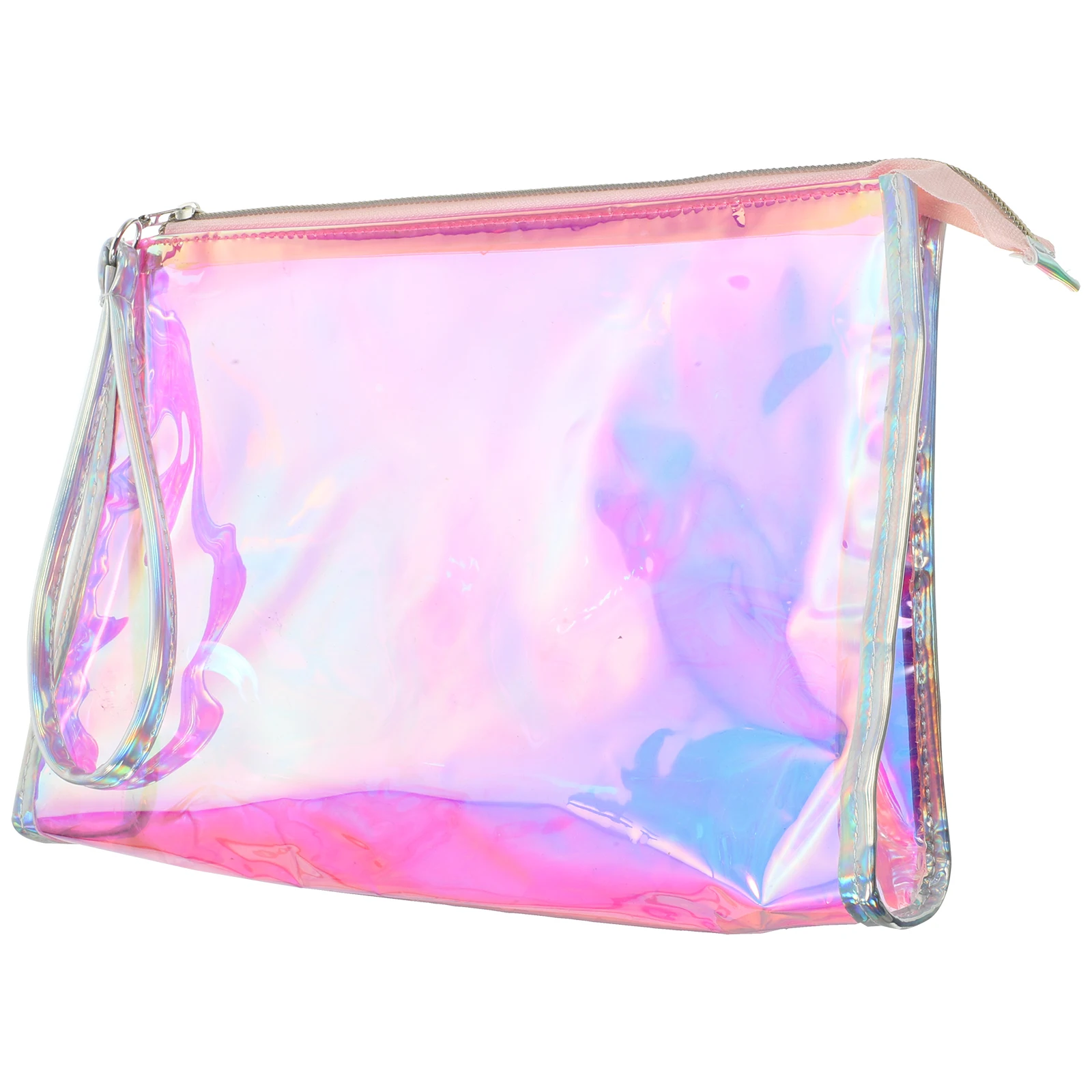 

Waterproof Bag TPU Transparent Holographic Travel Toiletry Zipper Closure Portable Makeup ganizer For Gym Travel