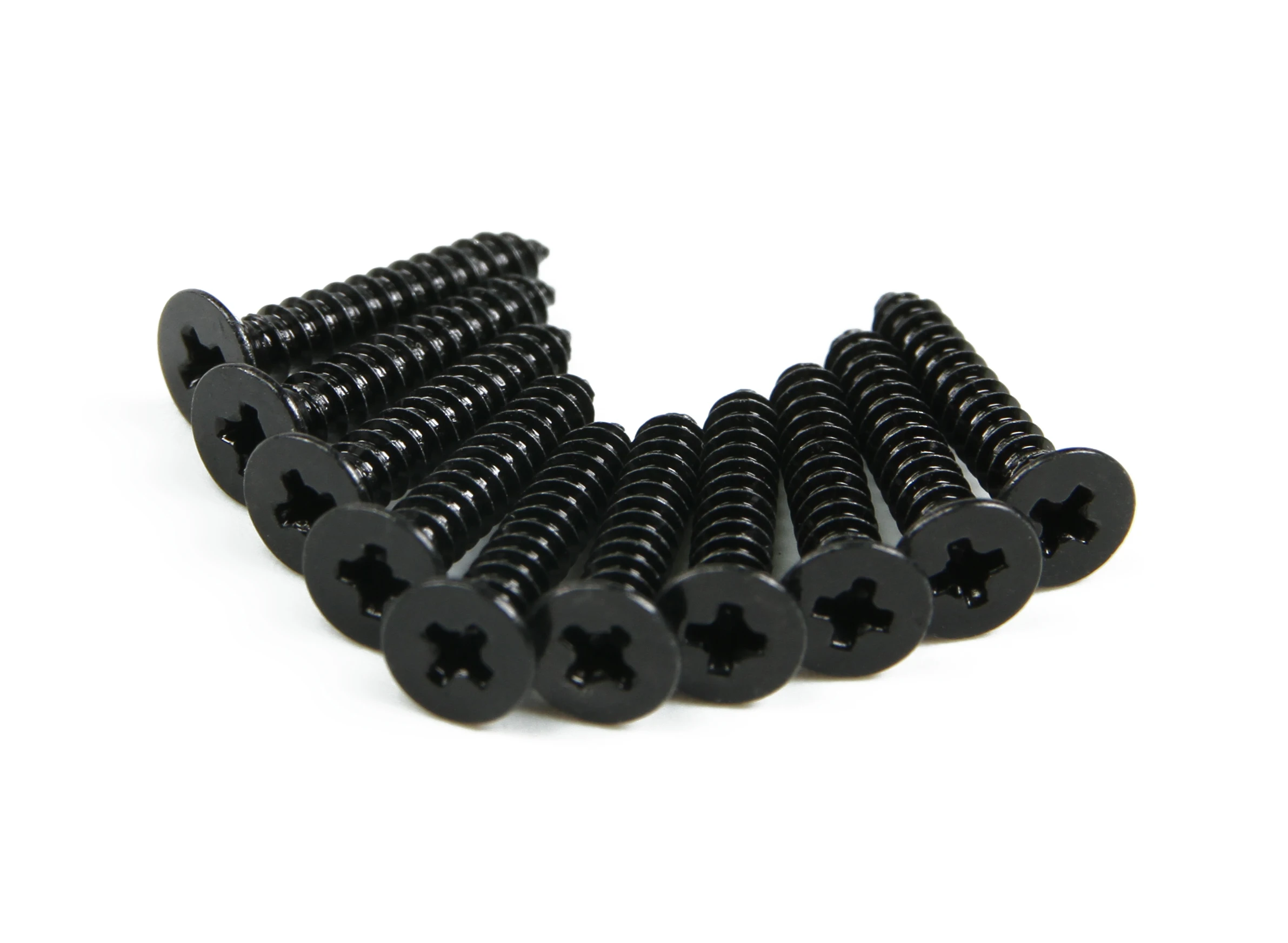 Screw Flat Head Phillips M2.6x15mm Self Tapping Steel Black (10pcs)