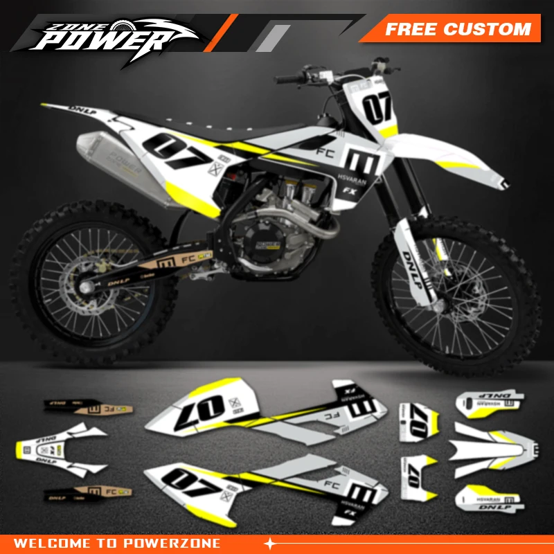 

Powerzone Motorcycle Graphics Background Decal Stickers Kits for Husqvarna TC FC TX FX FS 2016 2017 2018 TE FE 2017 2018 2019