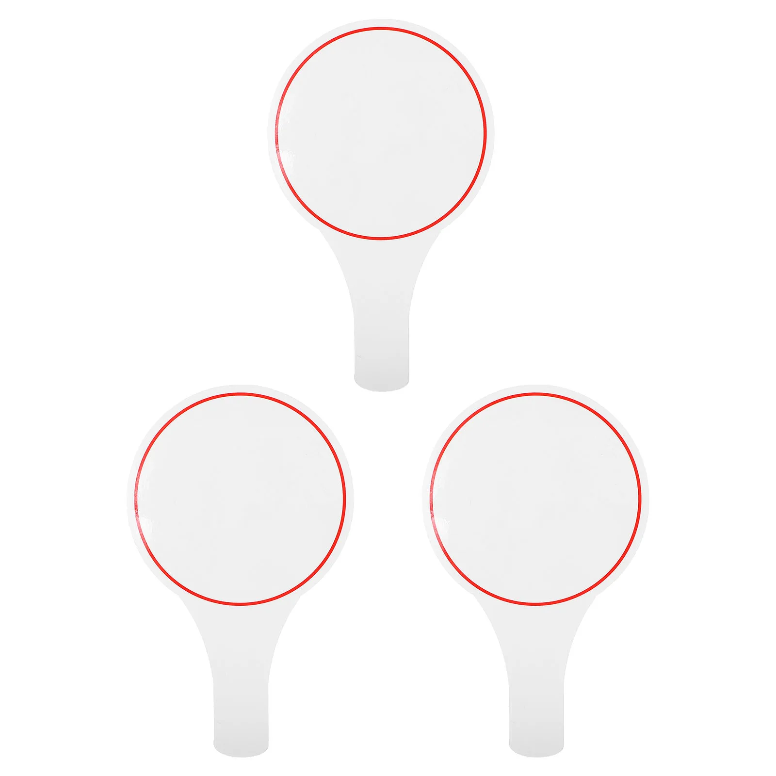 3pcs 15x25cm Single Side Write Dry Erase Blank Board Judges Voting Scoreboard for DIY Safe Smooth Reusable