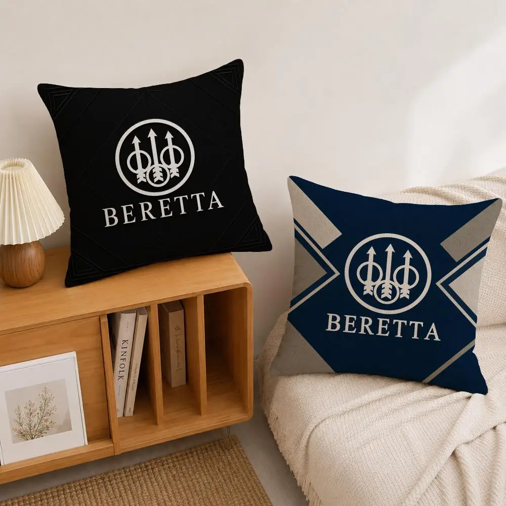 Brand Beretta Cushion Cover Natural Linen Pillowcase Set, All-in-One Decor for Sofa, Bedroom & Chair