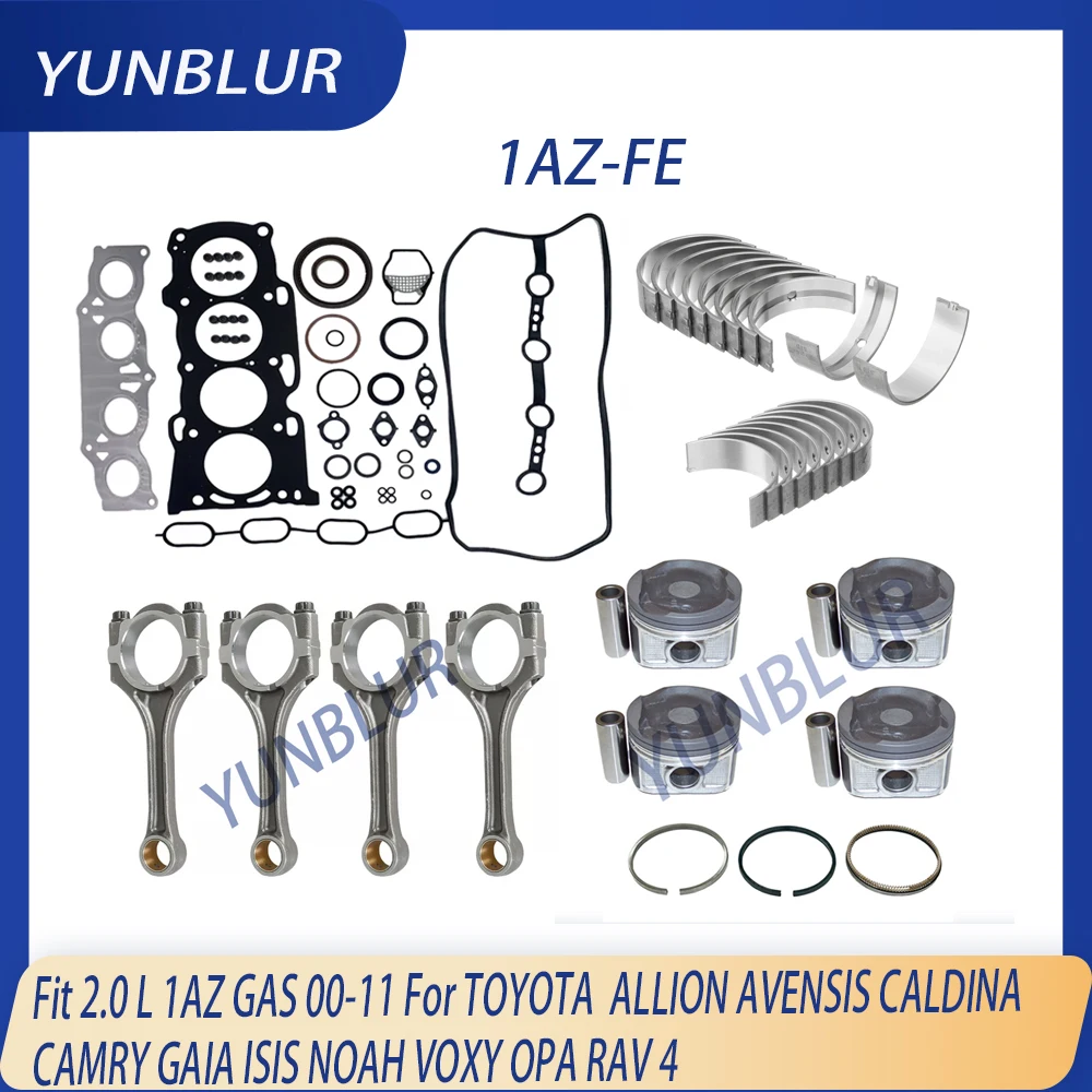 STD Rebuild Gasket Piston Bearing Con-rod Kit Fit 2.0 L Gas 00-11 For TOYOTA  ALLION AVENSIS CALDINA CAMRY NOAH VOXY OPA RAV4