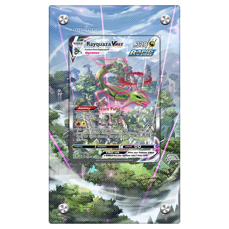 PTCG Display Stand Mewtwo Rayquaza Bianca Lana Mew Acrylic Card Brick Photo Frame Gift Toy Not Include Cards