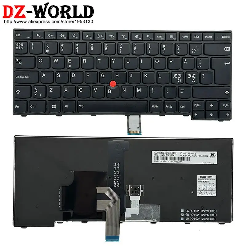 NDC Nordic Backlight Keyboard for Lenovo Thinkpad L440 L450 L460 T440 T440S T440P T450 T450S T460 Laptop 01AX350 01EP101 01AV284 - Image 3