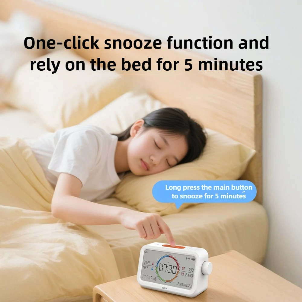 DUKA MT3 Multi-function Timer Temperature/Humidity/Timing 3in1 Multi-function Timer with 5.2-inch Screen and Charging Cable