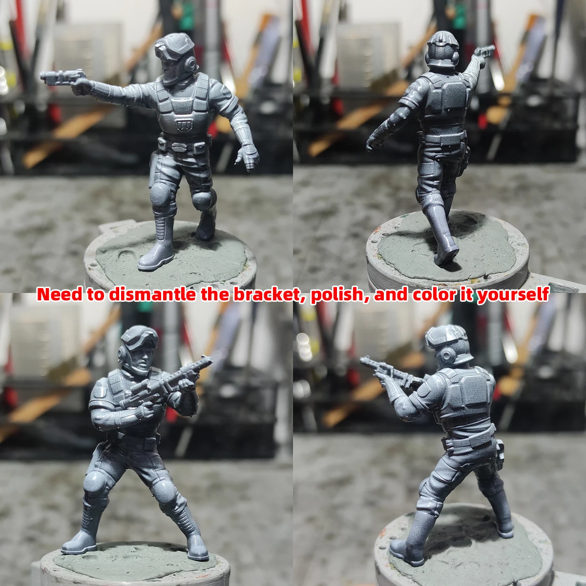 1/35 1/48 1/72 Maßstab Modellbausatz 3D Harz Miniatur-Soldatenfiguren Diorama Unbemalt SciFi Human Exploration Squad DIY – Detail 5