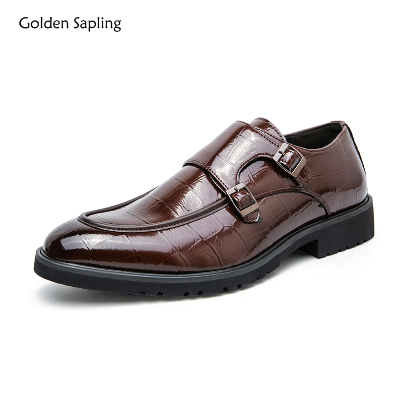 

Golden Sapling Wedding Shoes Men Elegant Casual Business Loafers Leisure Men's Formal Shoe Classics Fashion Dress Social Flats