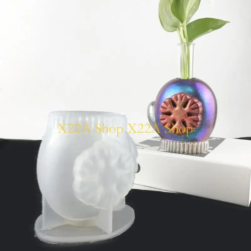 

Unique Succulents Flower Pot Resin Silicone Mold Suitable for Diy Garden Concrete Flower Pot Holder Crafts Home Decor