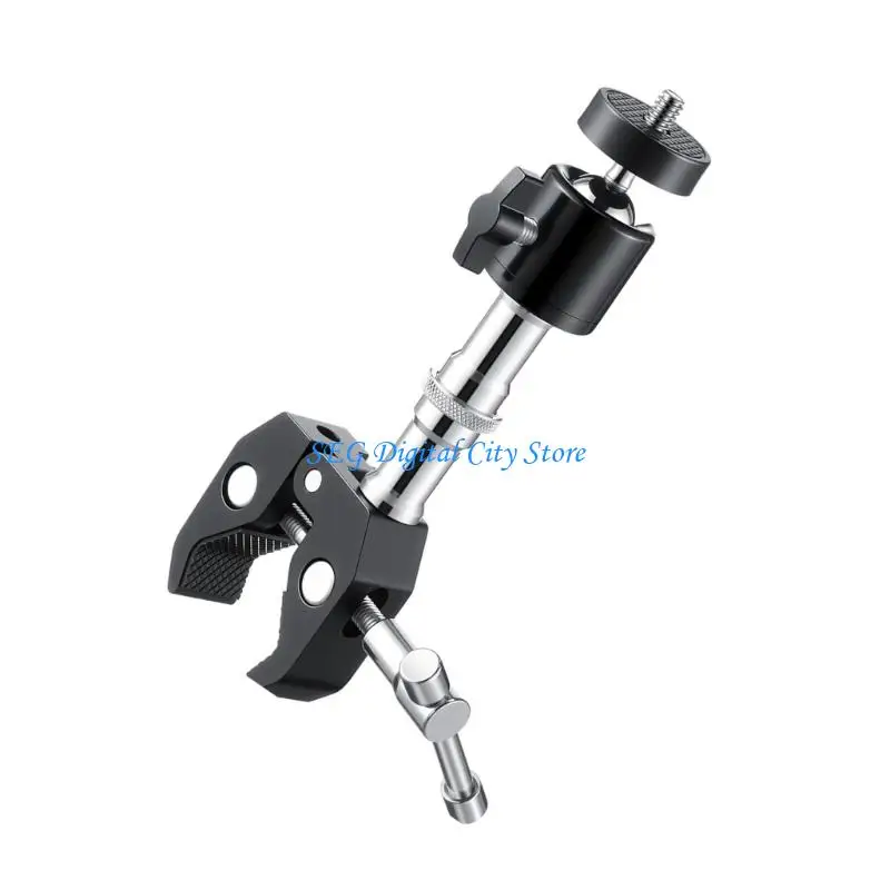 

U75B Heavy Duty Ball Joint Swivels Mount Adapter Compatibles Various Cameras Lights And Auditory Devices Stable Support