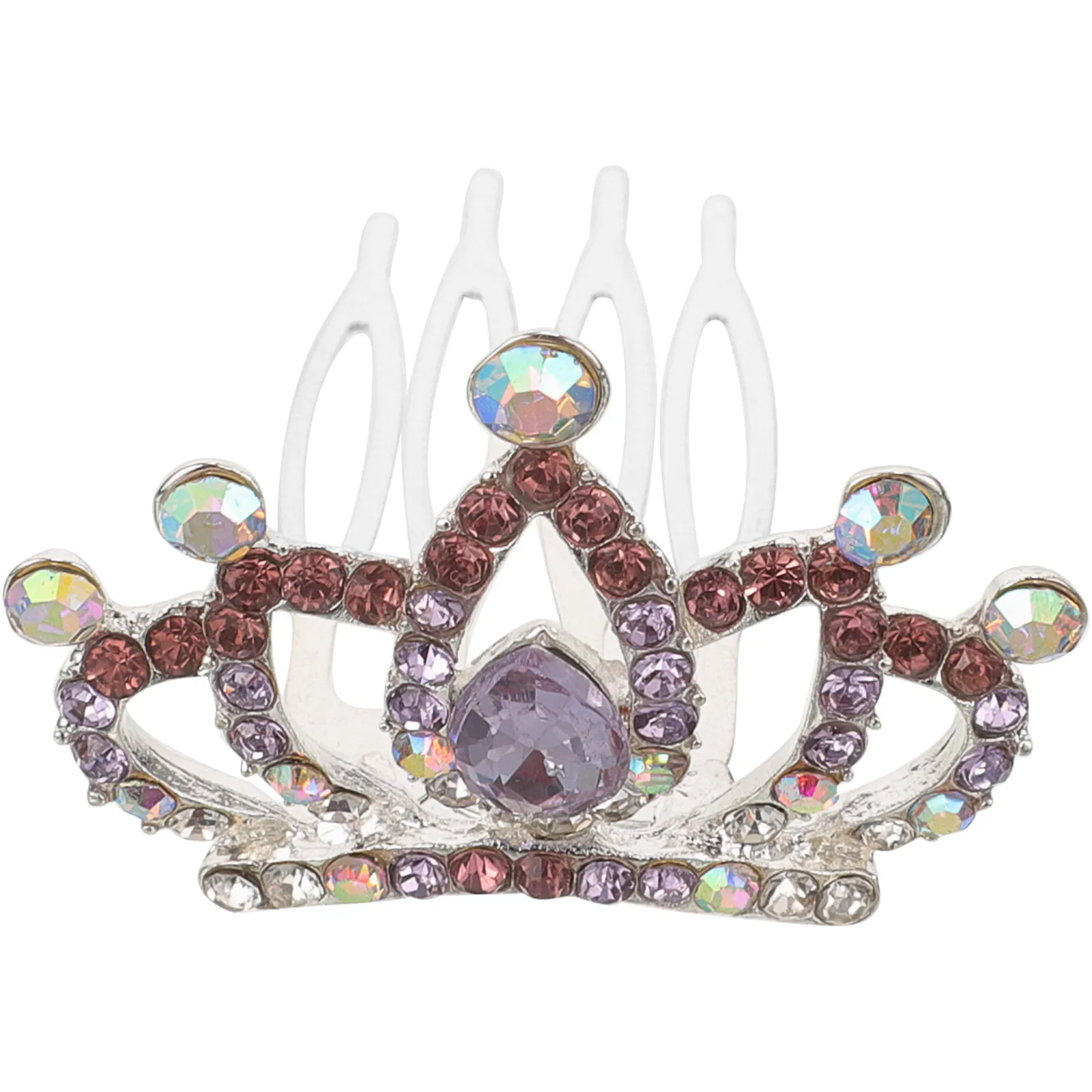 Water Drill Crown Hair Comb Alloy Rhinestone Creative Hairpin for Girls Party Performance Banquet Gift Hair Accessories