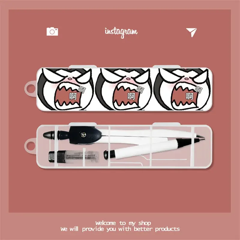 Sanrio Hello Kitty Round Gauge Cartoon Student Compass Drawing Geometry Drawing Tool Compasses with Pencil Lead Mathematics Draw