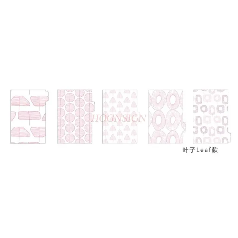 5 sheets Loose leaf notebook classification, hot stamping separator, cardboard partition, index page, indicator label, accessory
