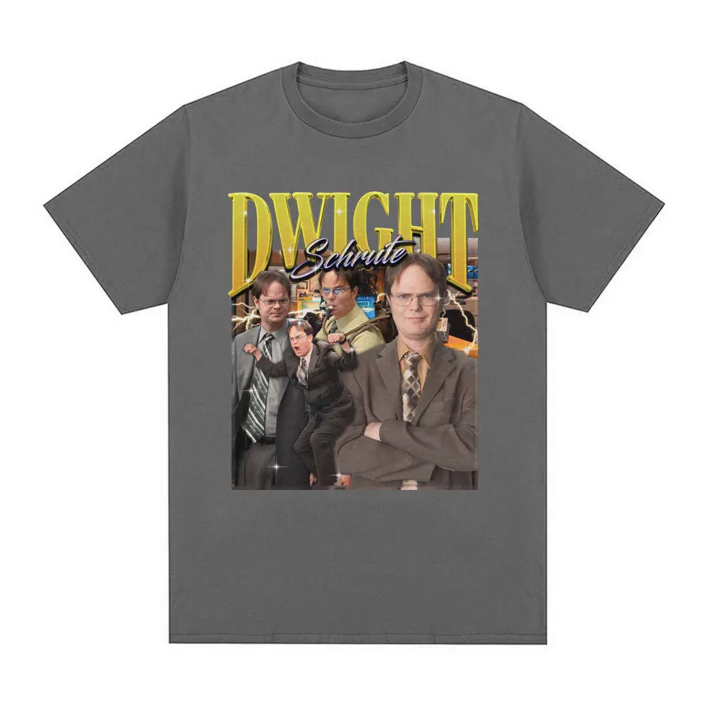 Dwight Schrute Michael Scott Homage The Office T-shirt Tv Series T Shirt Men Women Cotton Casual Short Sleeve Oversized T-Shirts