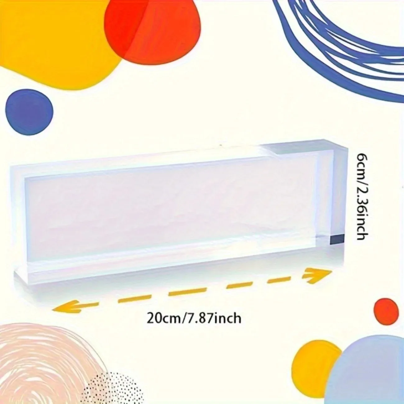 1PC Personalized Floral Acrylic Desk Nameplate, Custom English Desktop Sign, Multi‑Purpose Office Must‑Have Decor view 2